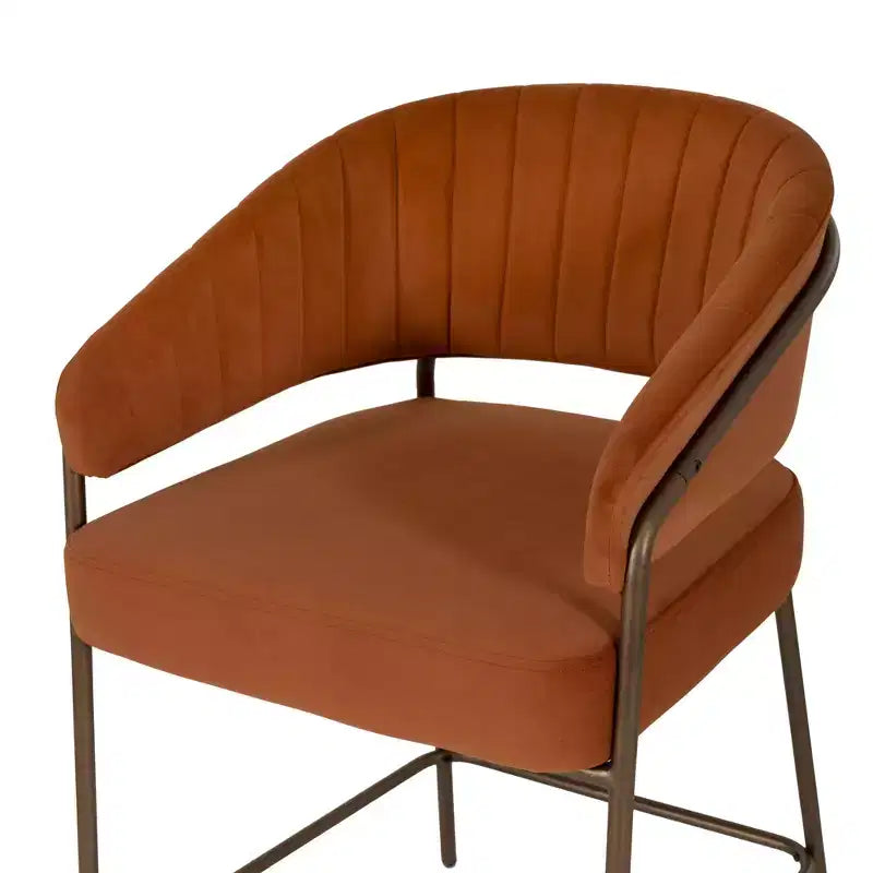 Linon Set of 2 Pernell Counter Height Barstools Caramel