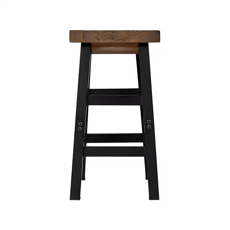 26" Pomona Counter Height Barstool with Metal Legs Brown - Alaterre Furniture