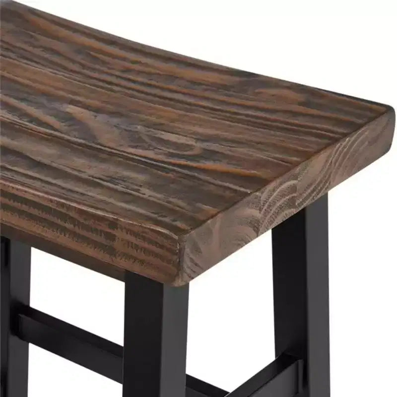 26" Pomona Counter Height Barstool with Metal Legs Brown - Alaterre Furniture