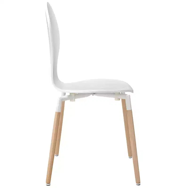 Modway Path Dining Wood Side Chair White: Solid Non-Upholstered, Spot Clean, 285 lb Capacity