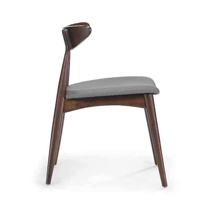 Set of 2 Barron Dining Chair Light Gray - Christopher Knight Home: Mid-Century, Upholstered, Rubberwood