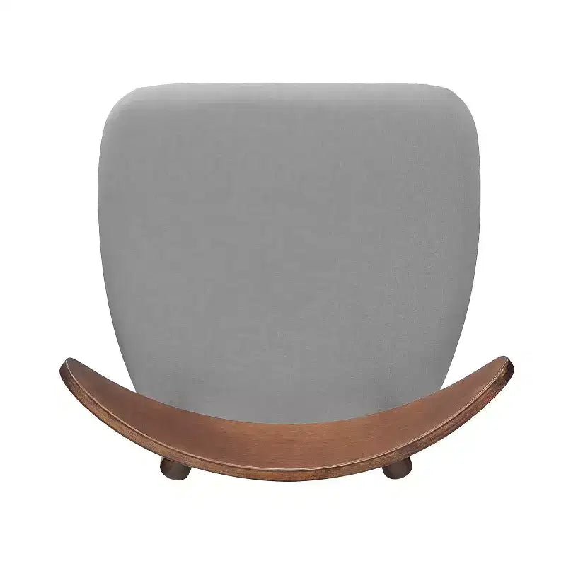 Set of 2 Barron Dining Chair Light Gray - Christopher Knight Home: Mid-Century, Upholstered, Rubberwood