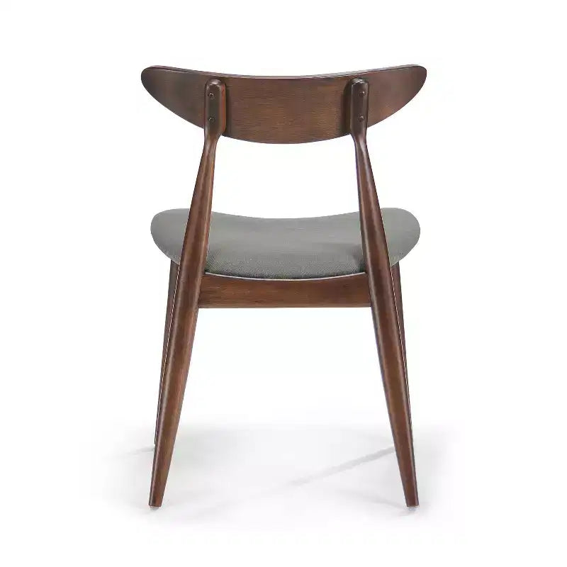 Set of 2 Barron Dining Chair Light Gray - Christopher Knight Home: Mid-Century, Upholstered, Rubberwood