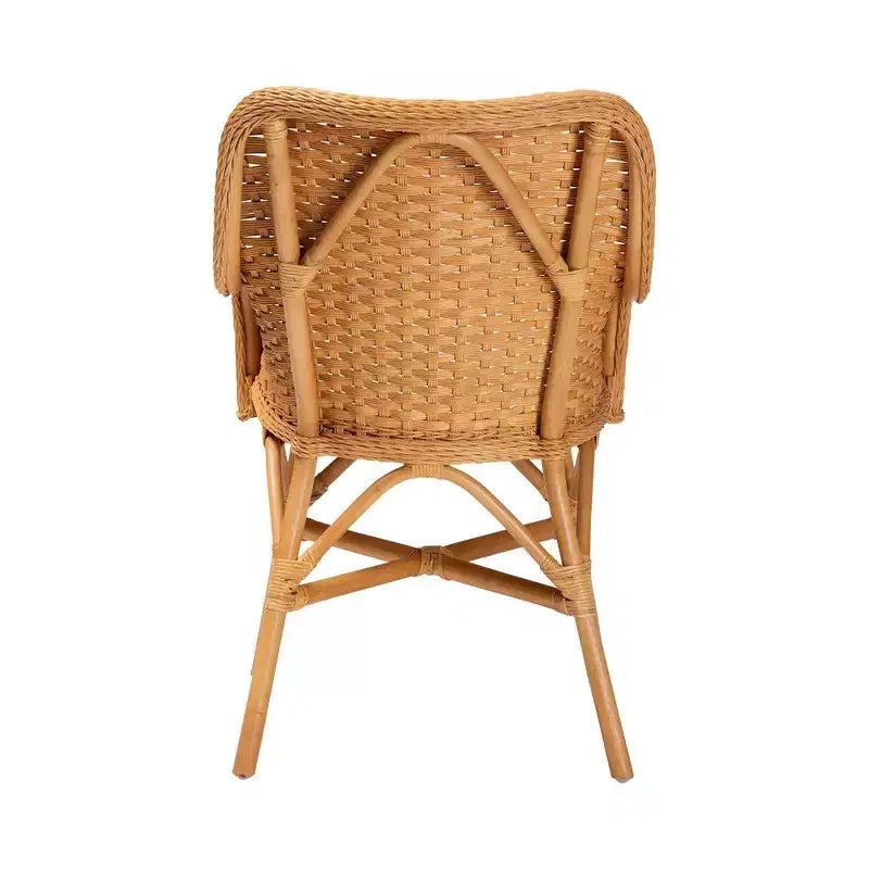bali & pari Celsie Rattan Dining Chair Light Honey/White