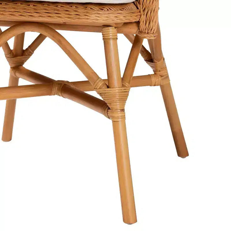 bali & pari Celsie Rattan Dining Chair Light Honey/White