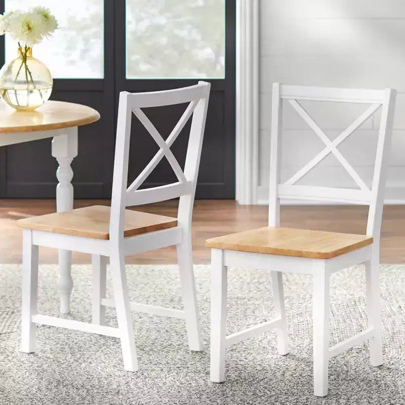 Buylateral 5pc Virginia Farmhouse Round Drop Leaf Dining Set