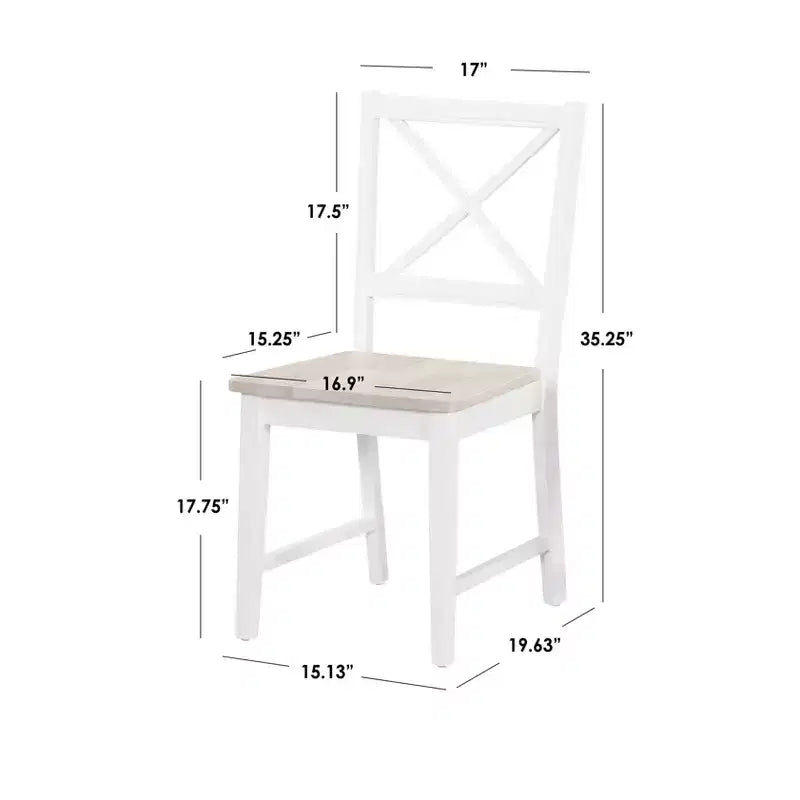 Buylateral 5pc Virginia Farmhouse Round Drop Leaf Dining Set