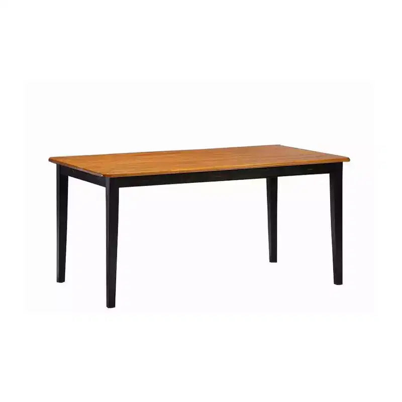 Boraam 6pc Shaker Dining Set Wood/Black/Oak : Includes Bench, Mid-Century Modern Style, Seats 6