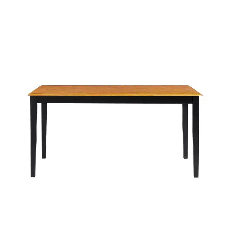 Boraam 6pc Shaker Dining Set Wood/Black/Oak : Includes Bench, Mid-Century Modern Style, Seats 6