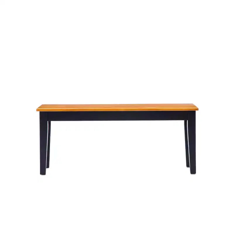 Boraam 6pc Shaker Dining Set Wood/Black/Oak : Includes Bench, Mid-Century Modern Style, Seats 6