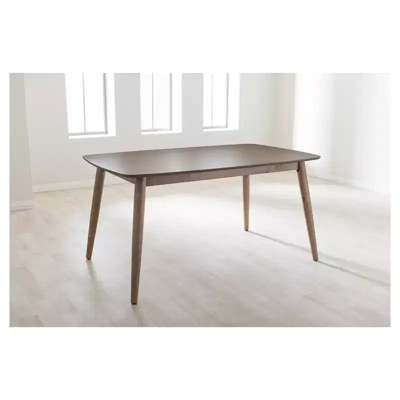 Edna Mid-Century Modern French Oak Light Brown Finishing Wood Dining Table - Baxton Studio