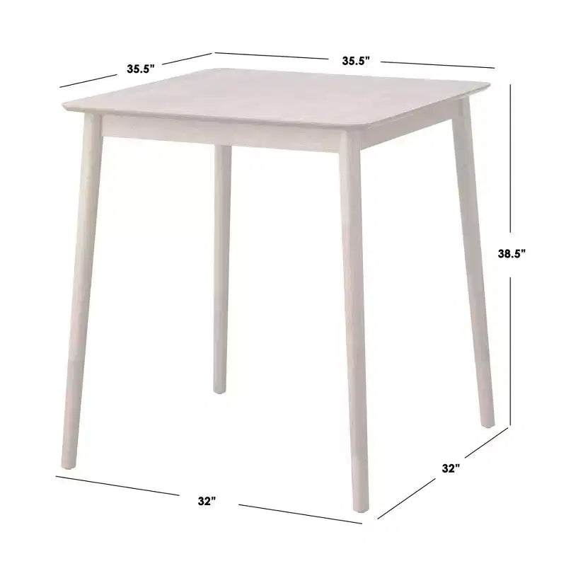 Buylateral 3pc Newington Cane Counter Height Dining Set Light Oak Finish/Beige