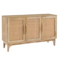 Powell 3 Doors Gordon Cane Cabinet Natural