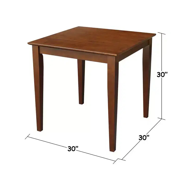Solid Wood Top Dining Table with Shaker Legs Brown - International Concepts