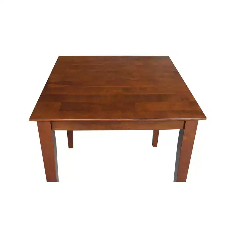 Solid Wood Top Dining Table with Shaker Legs Brown - International Concepts