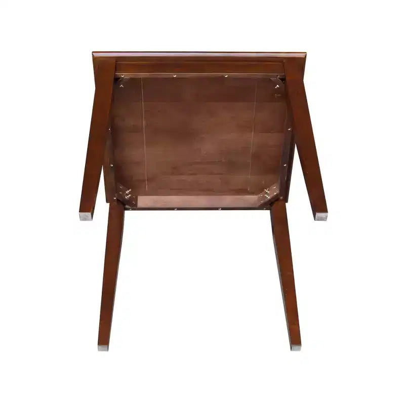 Solid Wood Top Dining Table with Shaker Legs Brown - International Concepts