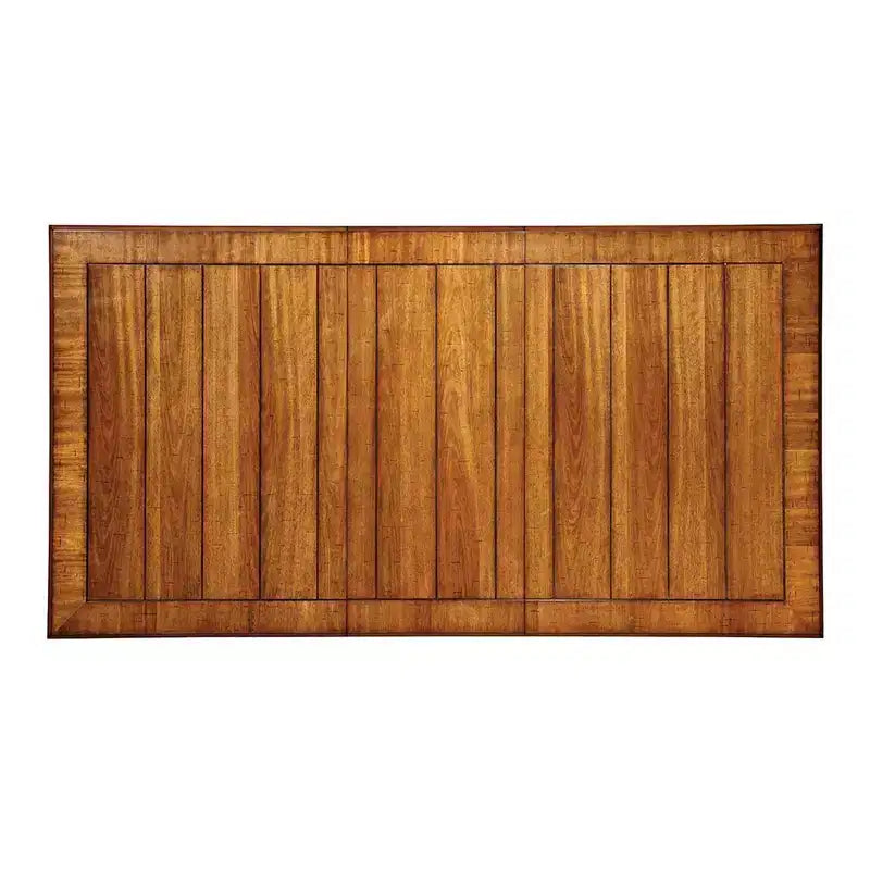 HOMES: Inside + Out Jameson Country Style Extendable Dining Table Black/Oak: Seats 8, Turned Leg