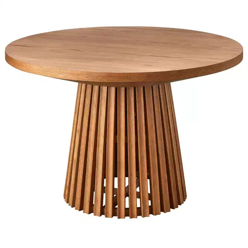 Buylateral Morena Modern 45" Round Dining Table Light Walnut