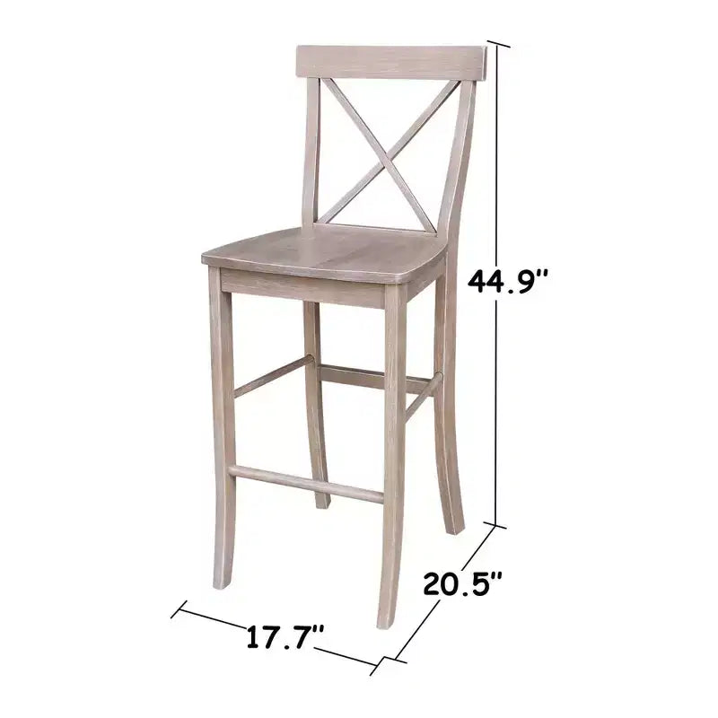 36" Alfred Round Pedestal Bar Height Table with 2 Stools Dining Sets Natural - International Concepts