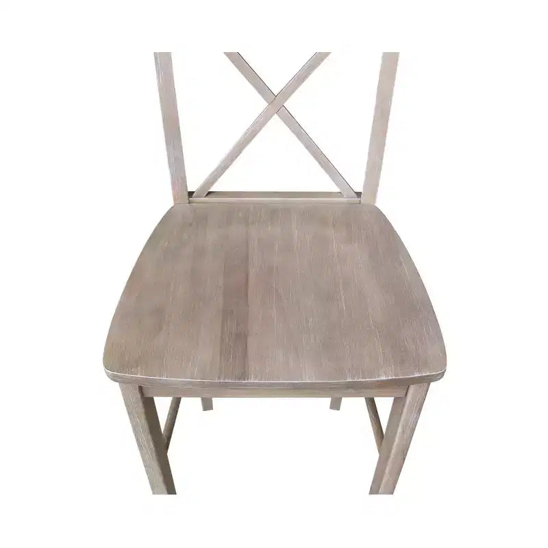 36" Alfred Round Pedestal Bar Height Table with 2 Stools Dining Sets Natural - International Concepts