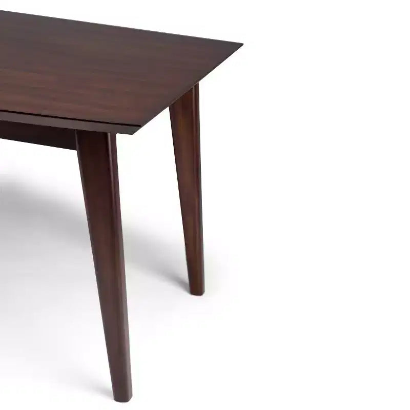 WyndenHall Tierney Mid Century Rectangle Dining Table Java Brown