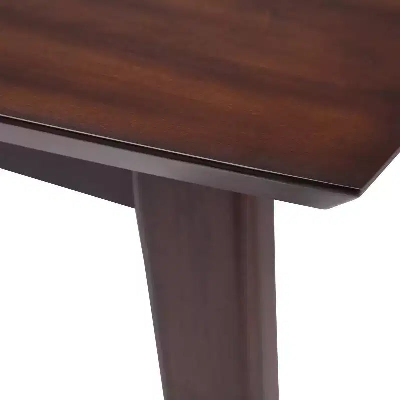 WyndenHall Tierney Mid Century Rectangle Dining Table Java Brown