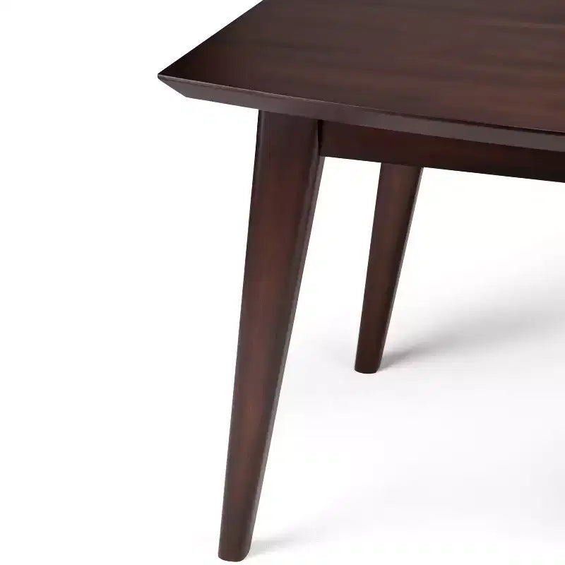 WyndenHall Tierney Mid Century Rectangle Dining Table Java Brown