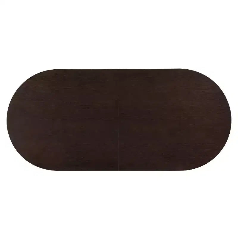 Christopher Knight Home Damian 88" Modern Minimalist Oval 6 Seater Dining Table with Double Pedestal Base Espresso