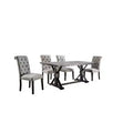 HOMES: Inside + Out 5pc Hepburn Dining Set Antique Black/Light Gray