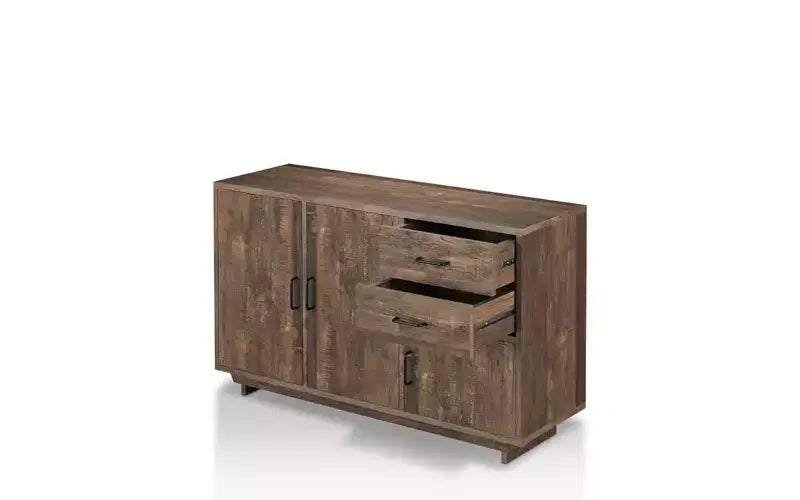Iohomes Frakes Contemporary Buffet Table Natural Tone - HOMES: Inside + Out: Farmhouse Sideboard, Storage Console