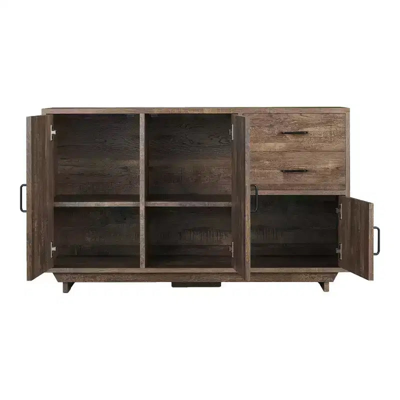 Iohomes Frakes Contemporary Buffet Table Natural Tone - HOMES: Inside + Out: Farmhouse Sideboard, Storage Console