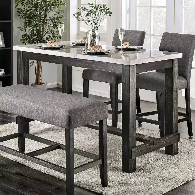 HOMES: Inside + Out Table haute rectangulaire Norelo Blanc