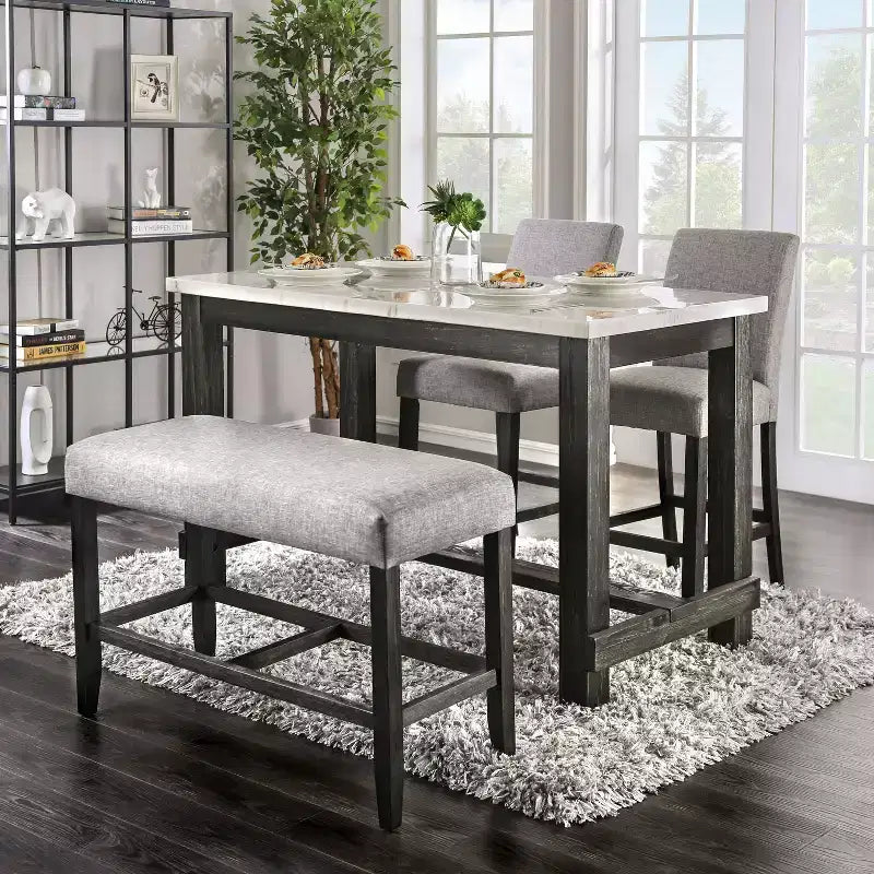 HOMES: Inside + Out Table haute rectangulaire Norelo Blanc