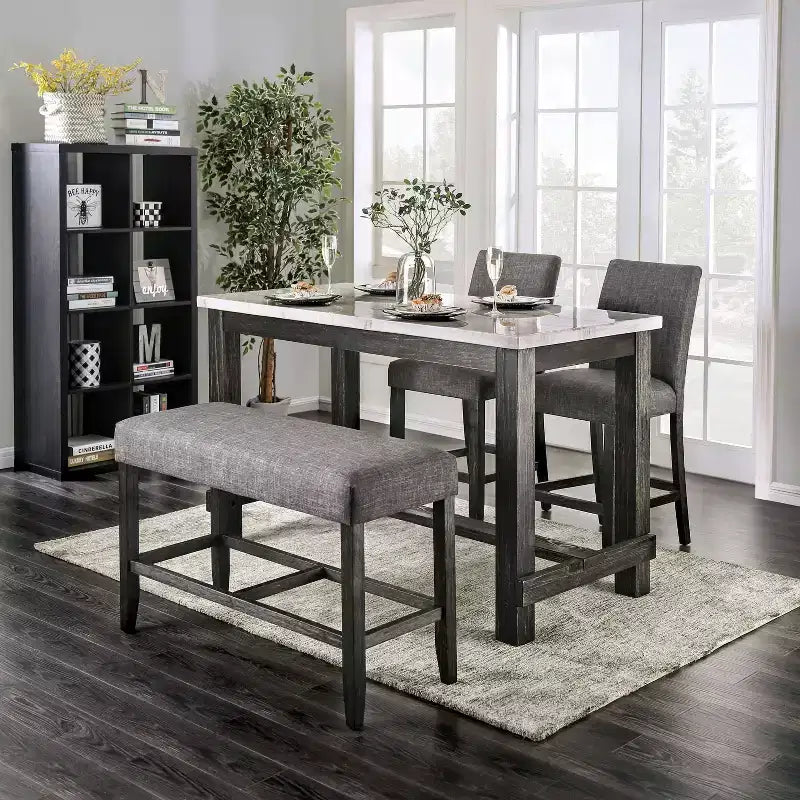 HOMES: Inside + Out Table haute rectangulaire Norelo Blanc