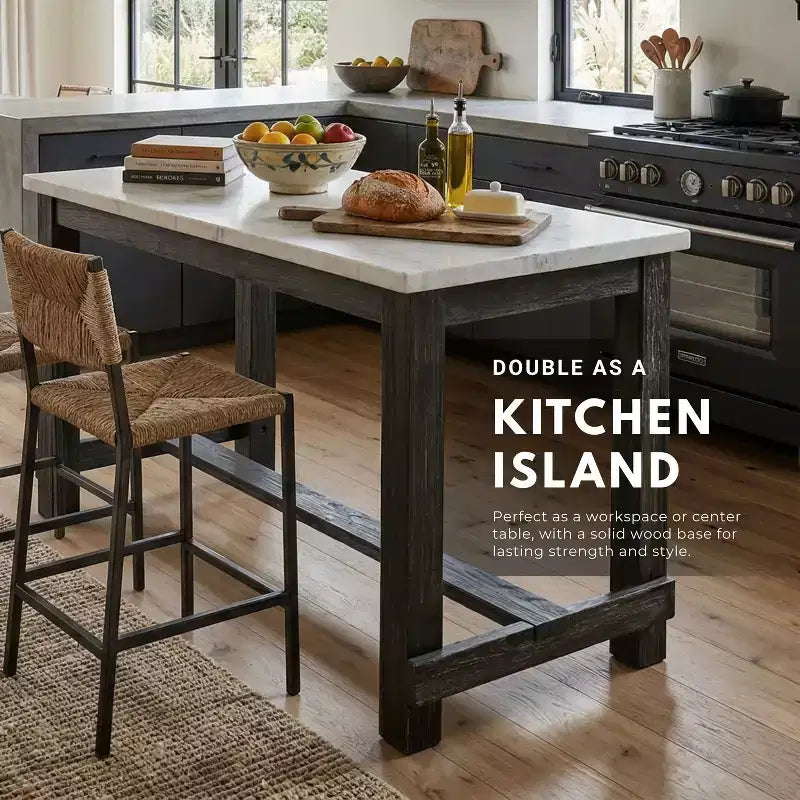 HOMES: Inside + Out Table haute rectangulaire Norelo Blanc