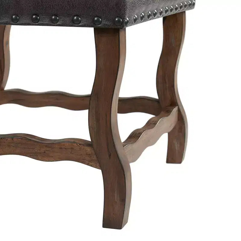 7pc Hayward Extendable Dining Table Set with 6 Tufted Tall Back ChairsWalnut - Picket House Furnishings: Elegant Double Pedestal Base