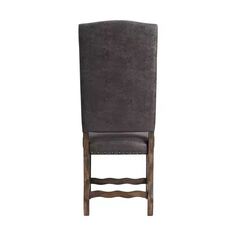 7pc Hayward Extendable Dining Table Set with 6 Tufted Tall Back ChairsWalnut - Picket House Furnishings: Elegant Double Pedestal Base
