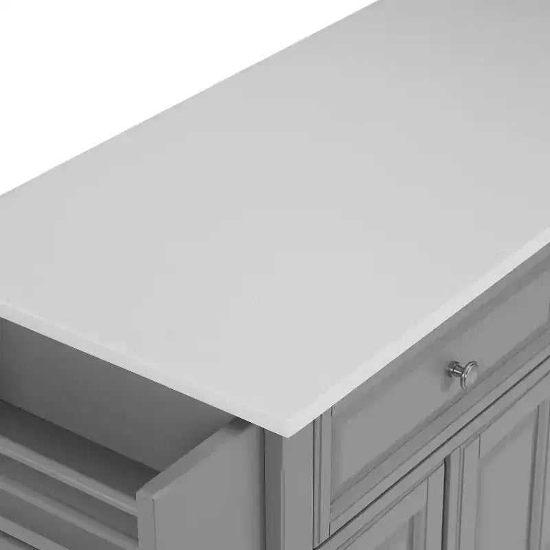 Alexandria Granite Top Kitchen Island/Cart Gray - Crosley