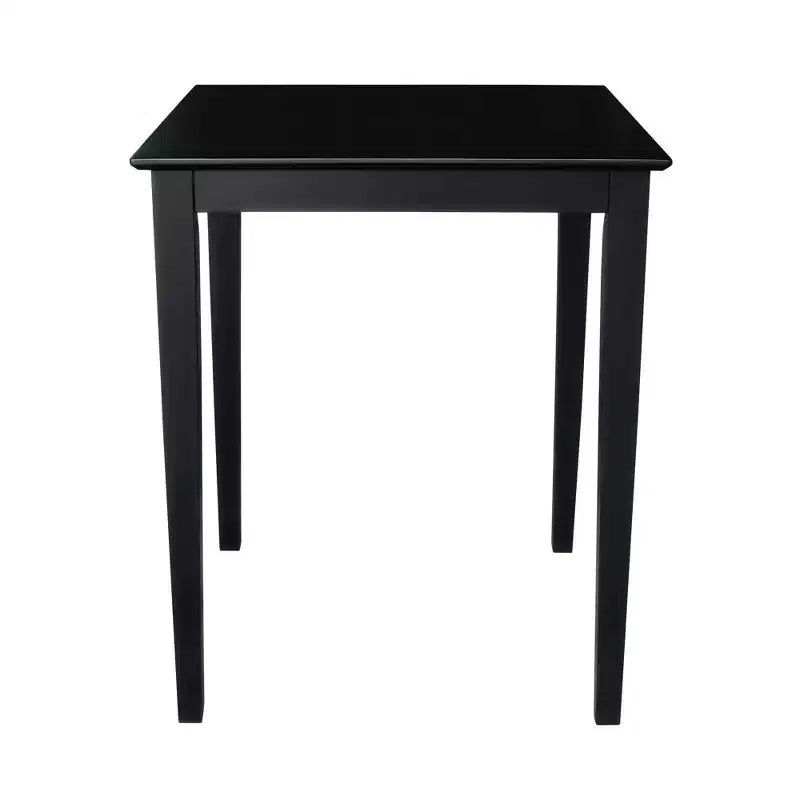 International Concepts Solid Wood Top Counter Height Table with Shaker Legs Black - International Concepts: Square, 36" High