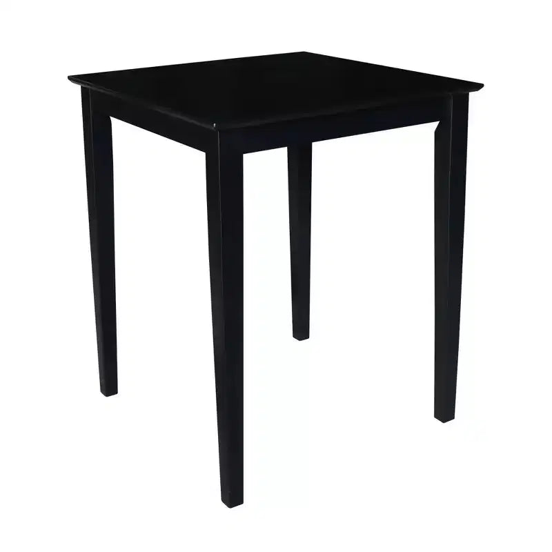 International Concepts Solid Wood Top Counter Height Table with Shaker Legs Black - International Concepts: Square, 36" High
