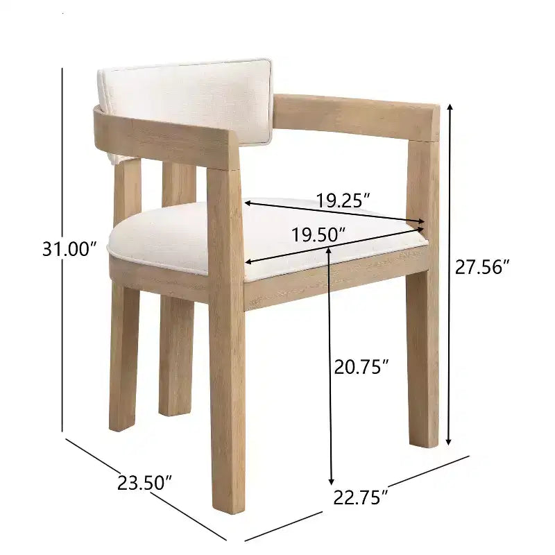 Christopher Knight Home Bentley Farmhouse 7pc Dining Set with Rubberwood Upholstered Chairs Natural Ash/Beige