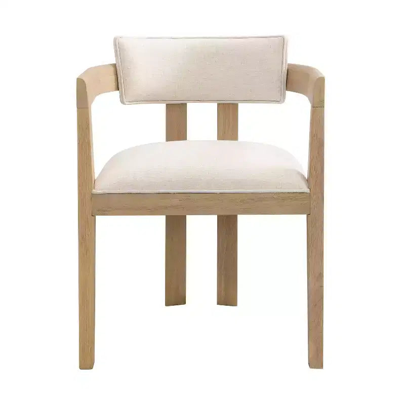 Christopher Knight Home Bentley Farmhouse 7pc Dining Set with Rubberwood Upholstered Chairs Natural Ash/Beige