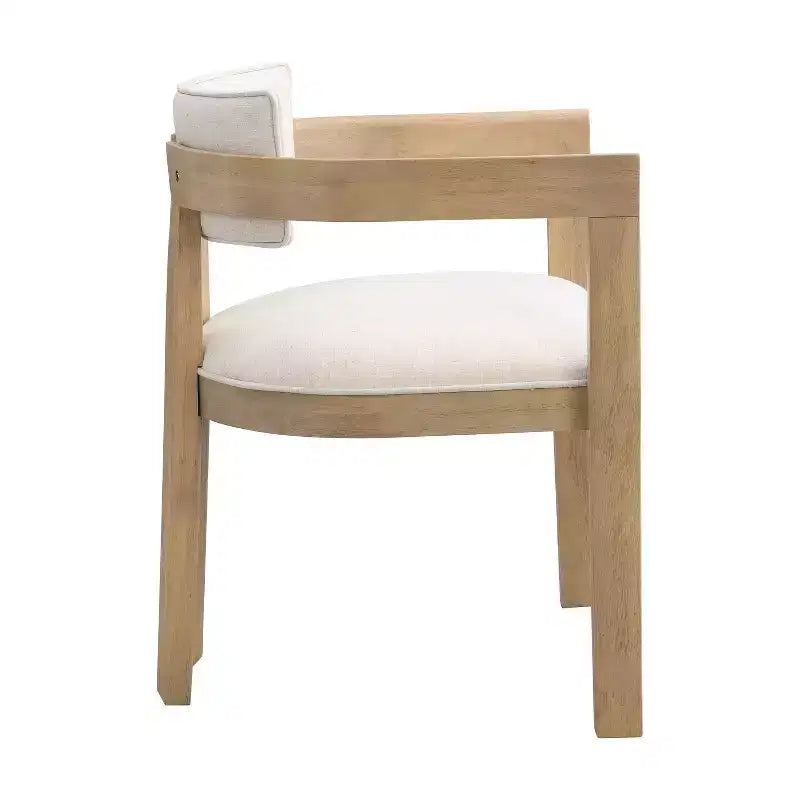 Christopher Knight Home Bentley Farmhouse 7pc Dining Set with Rubberwood Upholstered Chairs Natural Ash/Beige