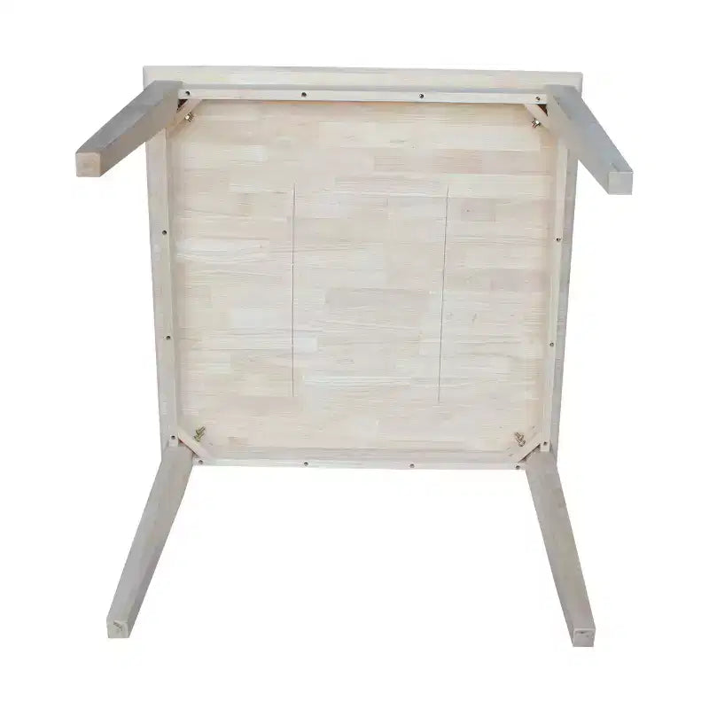36" Square Solid Wood Dining Table with Shaker Legs Unfinished - International Concepts