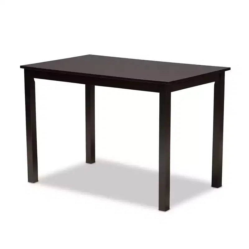 Mael Espresso Wood Dining Set Sand - Baxton Studio
