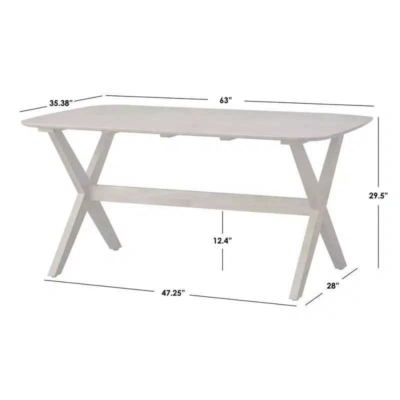 Table à manger rectangulaire en bois massif chêne clair Lifestorey Baywood, style milieu de siècle