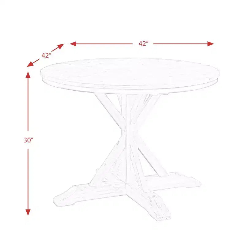 Keaton Round Standard Height Dining Table Beach - Picket House Furnishings
