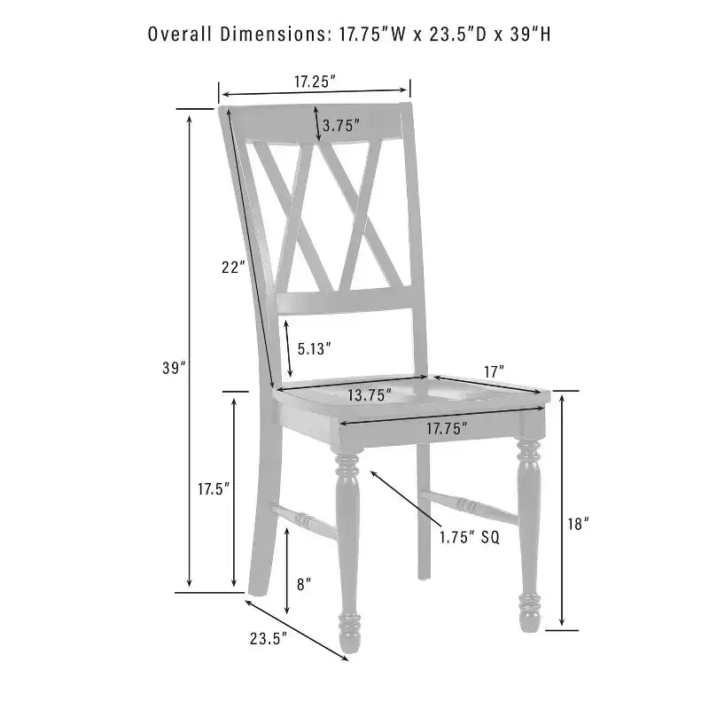 6pc Shelby Extendable Dining Set White - Crosley: Traditional Farmhouse Style, Turned Legs, Rubberwood Frame, Removable Leaf