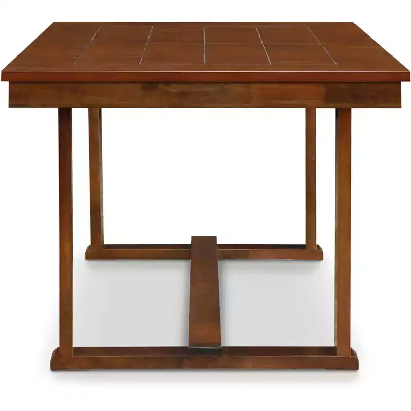 Wesley Extendable Dining Table Brown - ClickDecor