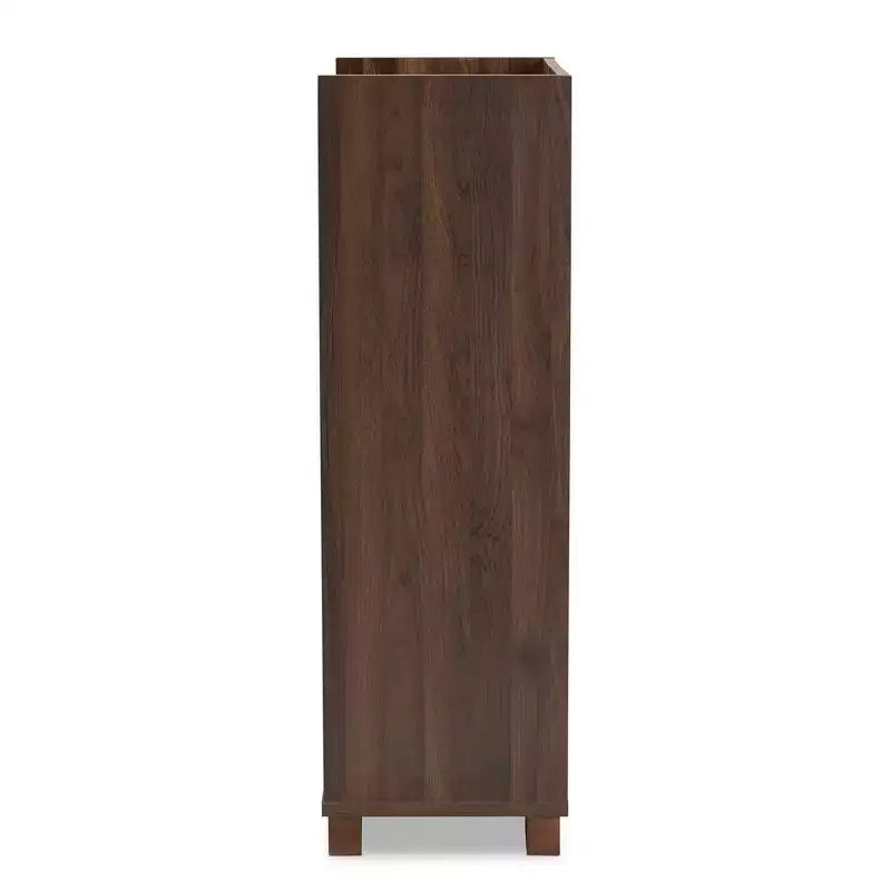 Meuble de rangement pour vin en bois fini noyer Carrie Walnut - Baxton Studio